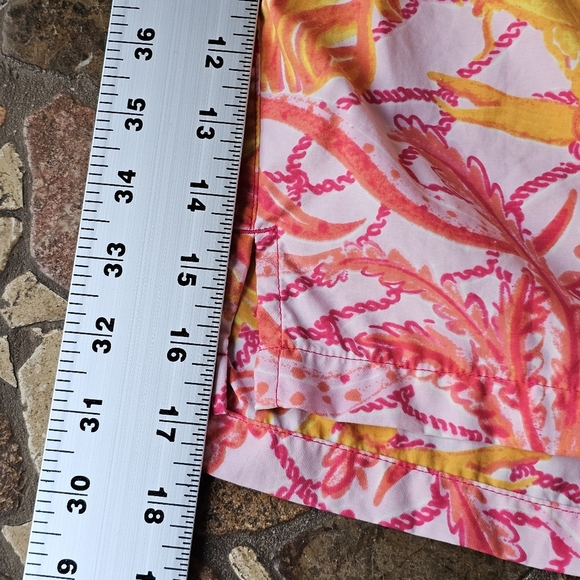 Lilly Pulitzer Men's Capri Trunk Yellow Pink Drawstring Mesh Lined Swim Shorts M - Picture 12 of 14